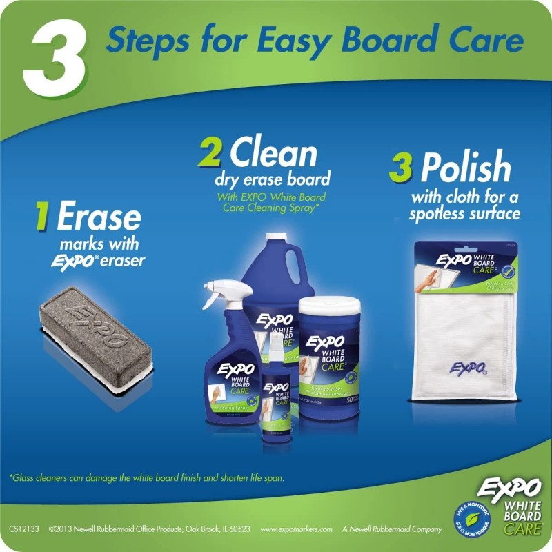 Expo Dry Erase Whiteboard Cleaner 130 Fl Oz Removes Marks