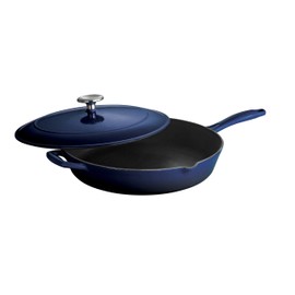 Tramontina Enameled Cast Iron Covered Skillet Gradated Cobalt 12-Inch, 80131/068DS