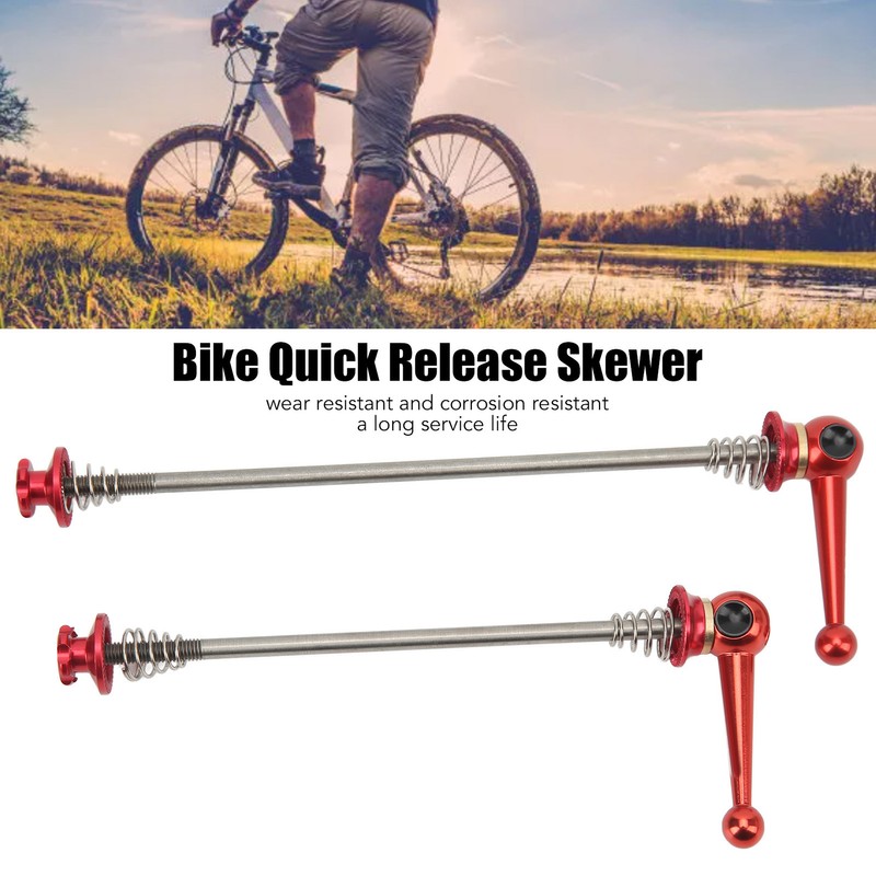 CANSUCC 2pcs Bicycle Wheel Skewer Aluminum Alloy Quick Release Titanium