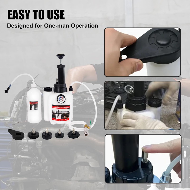 SGT 3L Brake Bleeder Kit，Manual Brake Bleeder Fluid Pump with