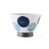 Hasamiyaki CtoC JAPAN Kurawanka Rice Bowl, Hand-painted Round Crest, Blue,