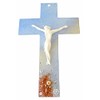 KVN Glass Cross with Ceramic Body (10 cm) with Murano