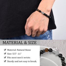GBTBYS Husband Bracelet, Husband Gifts from Wife, Men Cross Bracelet, Birthday Anniversary Fathers Day Gift Ideas for Him Mens Fiance