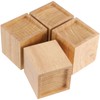 ZEONHAK 4 Pack 3 Inches Wood Bed Risers, Natural Wood