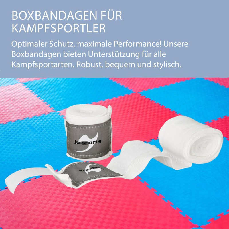 Ju-Sports Boxing Bandages pink Size:3 m Länge