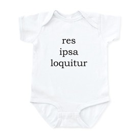 CafePress Res Ipsa Loquitur Infant Body Suit Cute Infant Bodysuit Baby Romper Cloud White