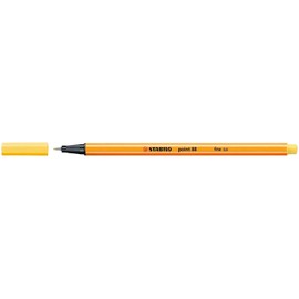 STABILO point Pack of 6 Felt-Tip Pen point 88, Line width: 0.4 mm, Yellow