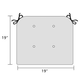 INFBLUE Outdoor Tufted Wicker Cushions Seat Cushions for Patio Furniture Set of 2, 19x19 Outdoor Chair Cushions Water Resistant Patio Cushions with Ties for Wicker Chair (Green Leaf)