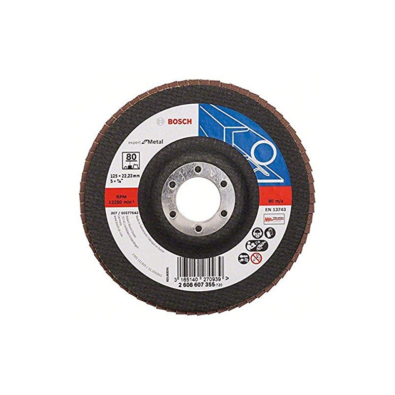 Bosch 2608607355 22 mm Metal Flap Disc for Angle Grinders