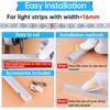 Muzata 10Pack 3.3FT Plus-Size Silver LED Strip Channel Milky Diffuser