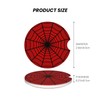 2-Pack Absorbent Car Coasters Red Spider Web - Ceramic &