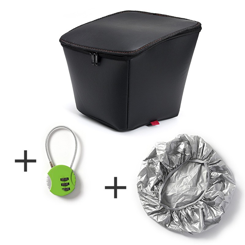Electric Bike Front Basket Liner Bag Large Capacity Rainproof Cover