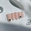 Daily Simple Heart Handmade Nail Tips - Petit Square /