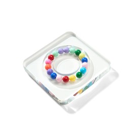 YUSHANHAO Bead Boards for Jewelry Making - 3.95"x3.95" Compact DIY Bead Organizer Tray with Deep Grooves, Waterproof & Portable Design for Crafting Anywhere