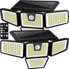 AmeriTop Solar Lights Outdoor, 2 Pack 300 LED High Brightness