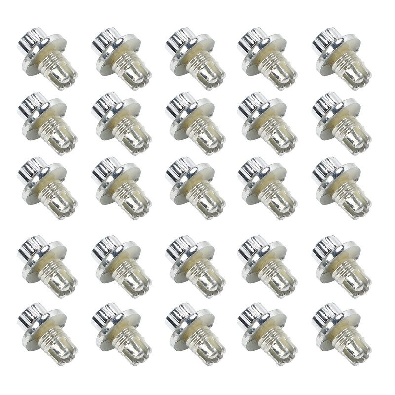 Car Wheel Rivets, 25pcs Plastic Silver Replacement Nuts for AH
