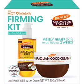 Palmer's Coconut Oil Formula Brazilian Coco Kit - Crema Reafirmante Coco 250g + Aceite Reafirmante 192ml. Ayuda a tonificar glúteos, vientre y muslos, proporciona hidratación durante 48 horas