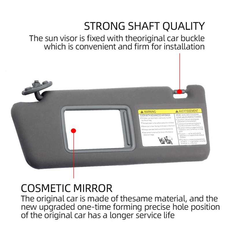 Dasbecan Left Driver Side Sun Visor Compatible with Toyota Tacoma