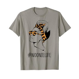 Noonie Life Messy Bun Hair Bandana Leopard Plaid Mothers Day T-Shirt