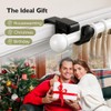 Over-Blinds Curtain Rod Brackets for Outside-Mount Blinds, Black 3-Pack