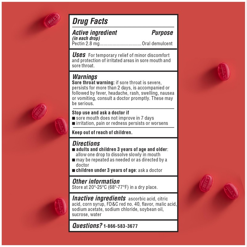 Luden's Watermelon Cough Throat Drops, Pectin Lozenge/Oral Demulcent, 25-Count per