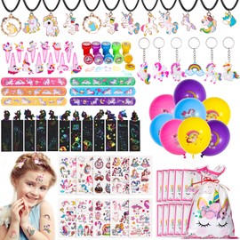 Unicorn Party Bag Children's Party Birthday Decoration Girls for 5 6 7 8 9 10+ Years Unicorn Party Bag Children's Party Carnival Games Treasure Chest Prizes Classroom Rewards Birthday