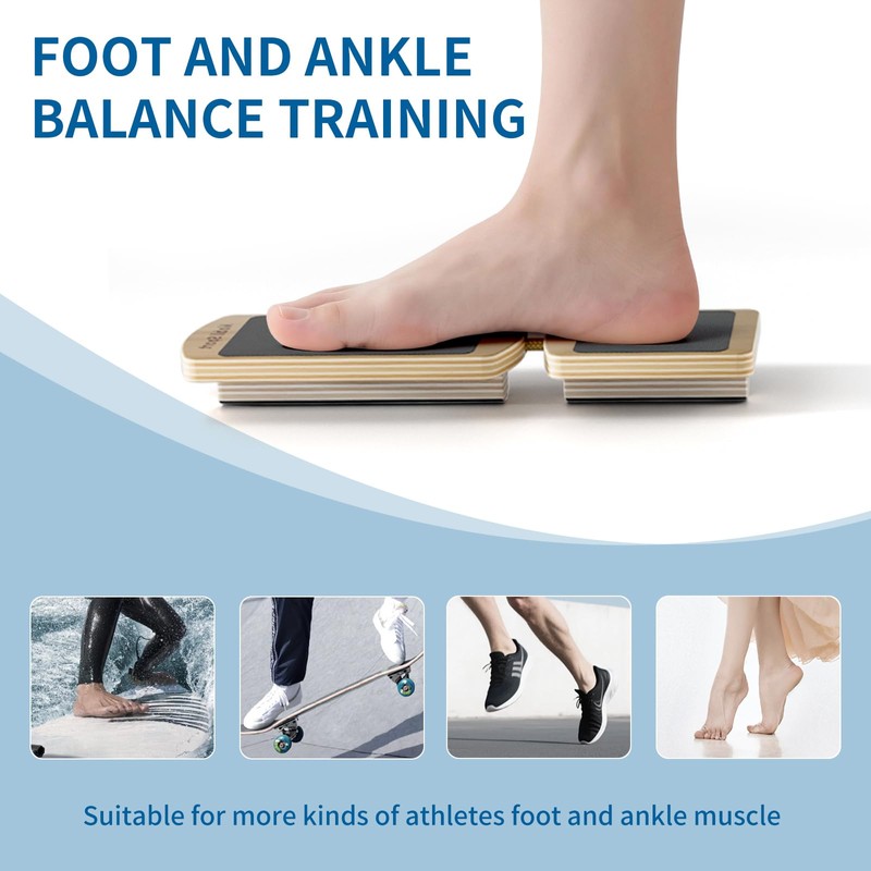 MobllSport Ankle Balance Board Wooden Single Leg