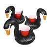 GoFloats Black Swan Drink Float 3 Pack - Inflatable Pool
