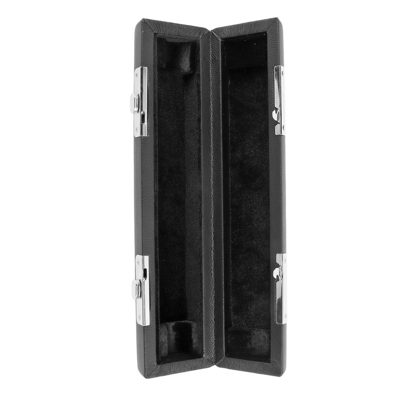 Piccolo Case 16 Holes Black Leather Portable Box Bump Proof