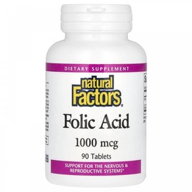 천연 성분, 엽산, 1X000 mcg, 90 태블릿 Natural Ingredients, Folic Acid, 1X000 mcg, 90 Tablets