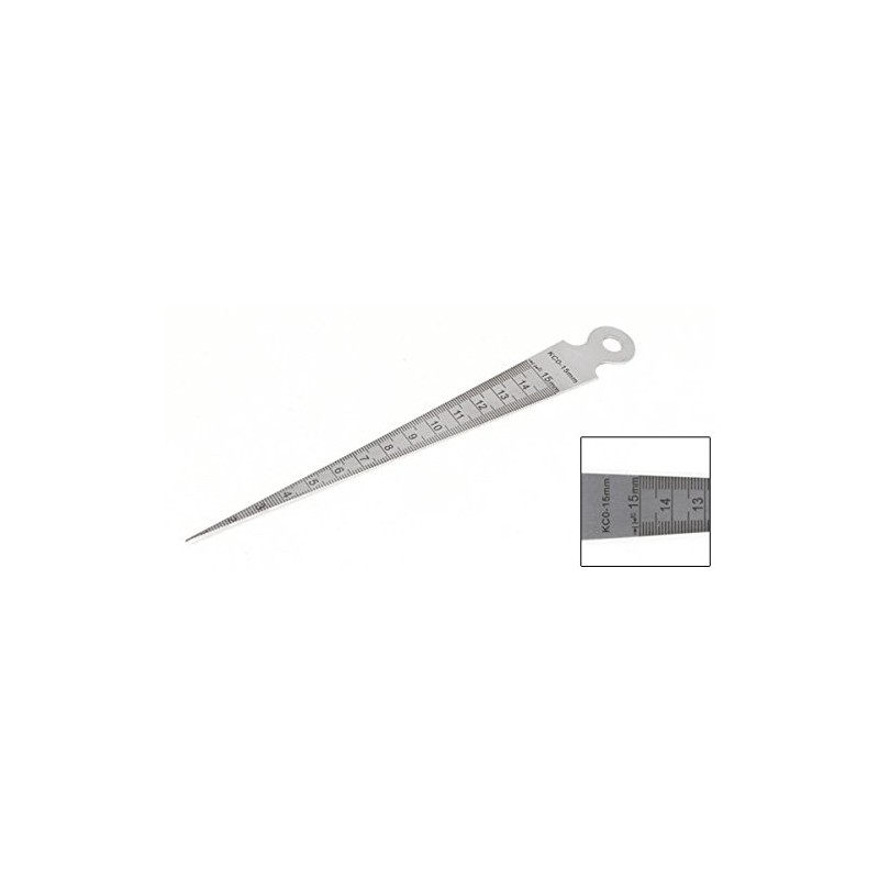 Sourcingmap 0.1mm Accuracy 1MM-15MM Taper Gauge Feeler Gap Hole Measuring