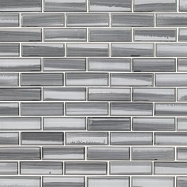 MSI Ombre Grigia Glass Mesh-Mounted Mosaic Tile for Bathroom, Kitchen Backsplash, Accent Wall Tile, and Shower Wall Tile, Sample