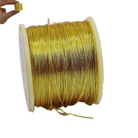 Aumni Crafts Zari Metallic Threads 0.1 MM (3 Rolls) Gold + Antique Gold + Silver Color for Aari Work Embroidery Sewing Garment Needlework Crafts