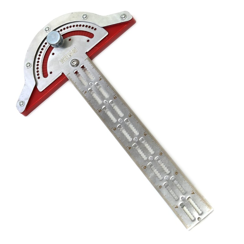 WEITARI Woodworkers Edge Ruler, Thickness 1.5mm Protractor Angle Finder Woodworking