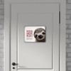 Metal Sign with Sloth Motif and Saying "Betreten auf eigene