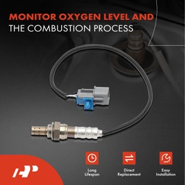 A-Premium - Sensor de oxígeno O2 compatible con Hyundai Sonata 02-05, Tiburon 03-08, Tucson 05-09, Santa Fe & Kia Sportage 05-10, Optima 03-10, Rondo 07-10, V6 2.7L, Reemplazo# 3921037190, 39210