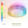 ASD 16 Inch Smart RGBW Flush Mount Ceiling Light with