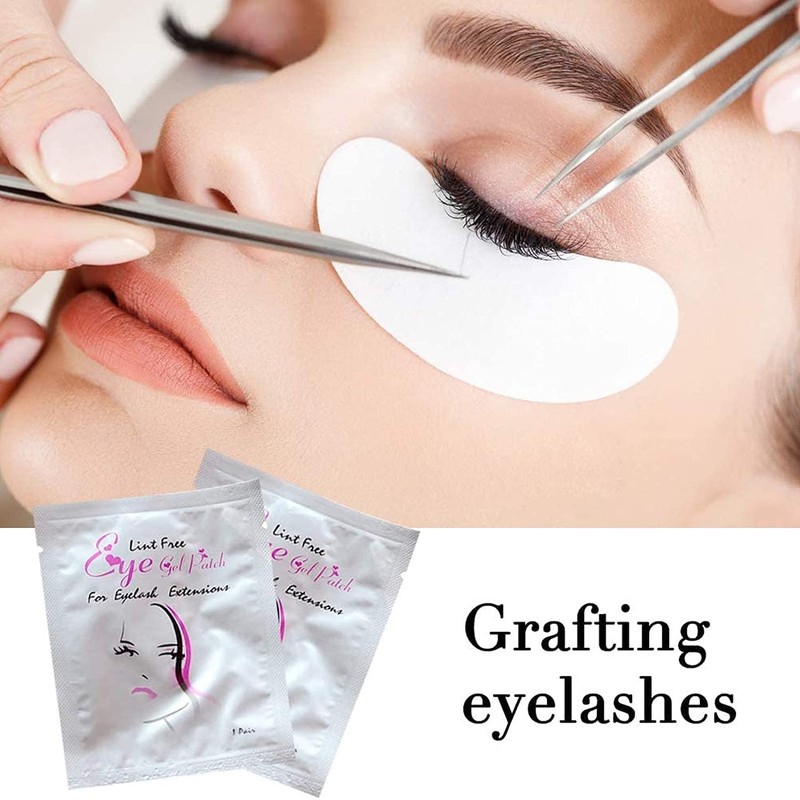 Sunallwell 100 Pairs Under Eye Gel Pads, Eyelash Extension Pads