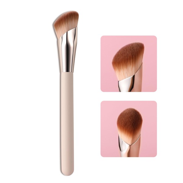 Angled Foundation Brush for Liquid, 16.2CM/6.4in Angle Contour Brush Kabuki