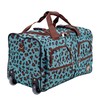 Rockland Rolling Duffel Bag, BLUELEOPARD, 22"