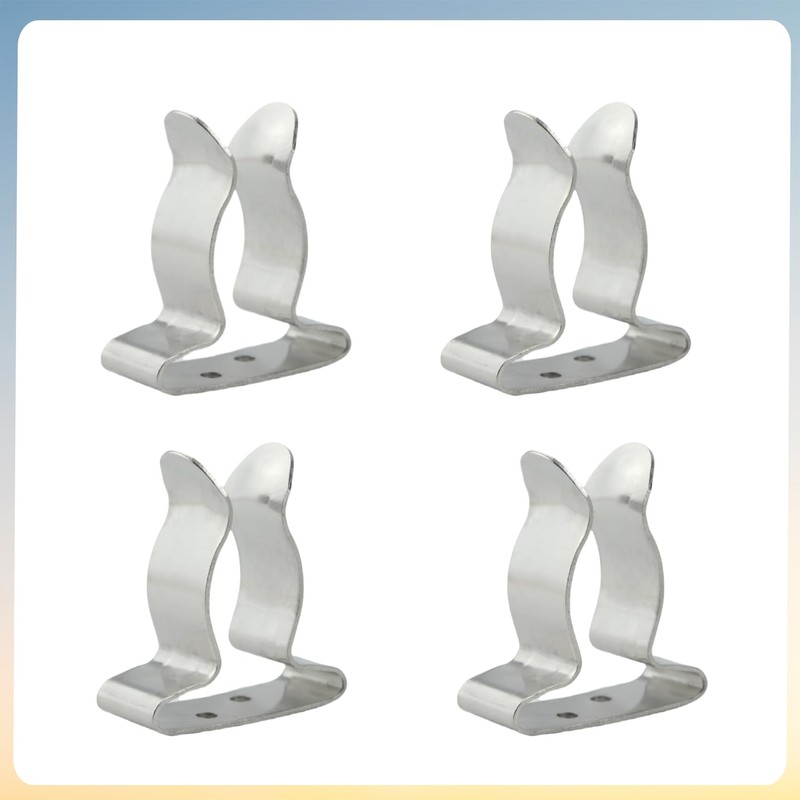 Lssapr 4Pcs Boat Hook Holder Stainless Steel Marine Spring Clamp