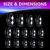 3D Diamond Medium Wide Stieltto Nail Extensions Tips, 140PCS Press