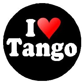 I Love Tango 1.25" Pinback Button Badge / Pin (heart) - Dance
