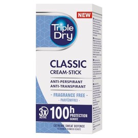 Triple Dry Triple Dry Anti-Transpirant Creme Stick | Stick gegen starkes Schwitzen | 100h Schutz | 45ml