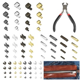 Pack of 80 Zip Repair Kit, Repair Kit, Zip Replacement Zipper for Zippers, Metal Replacement Zipper with Install Pliers