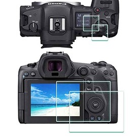Screen Protector for Canon EOS R5 + Top Screen Protector [2+2Pack], ULBTER 0.3mm High Definition 9H Hardness Canon EOSR5 Tempered Glass Screen Protector, Anti-Scrach Anti-Fingerprint