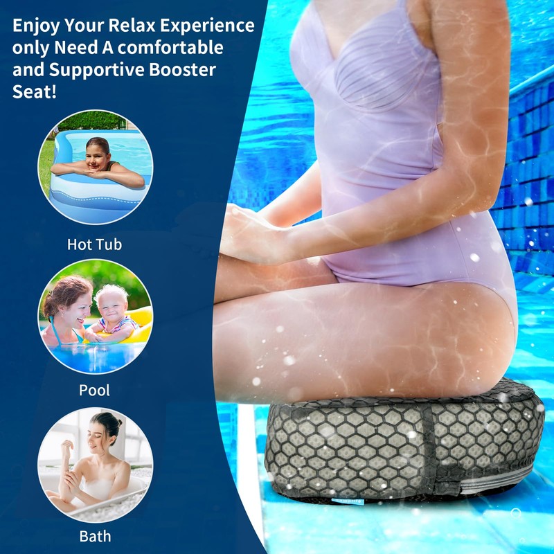 Hot Tub Booster Seat, Weighted SPA Booster Seat Cushion for