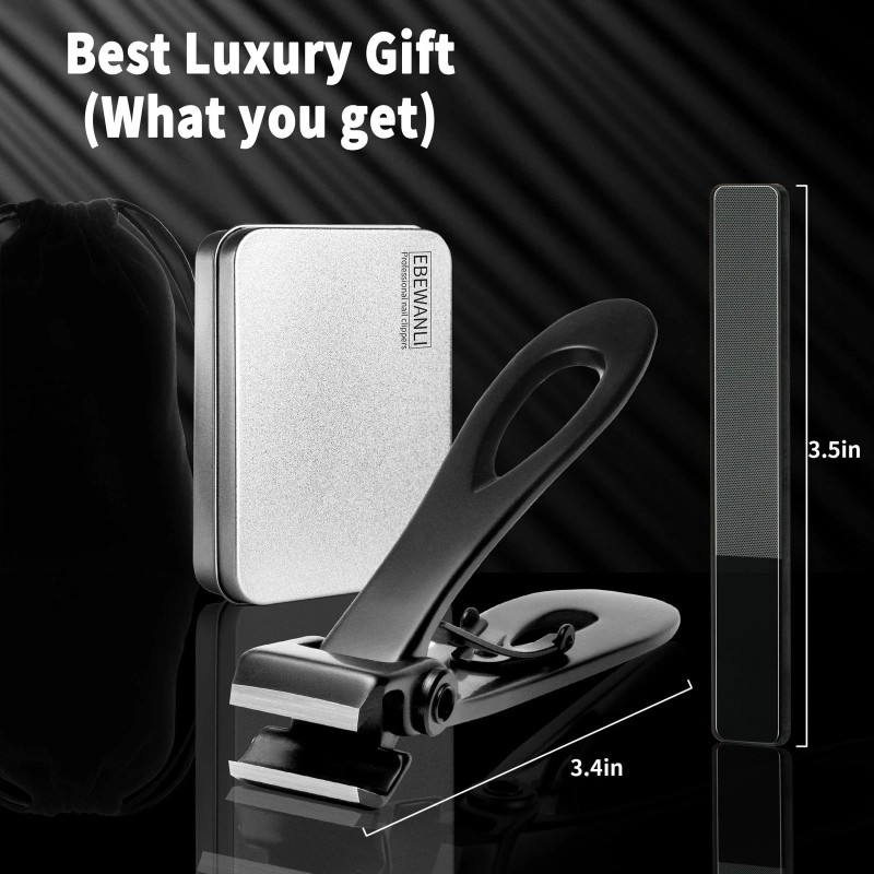 Ebewanli Straight Nail Clipper, 17mm Wide Jaw Opening Extra Large