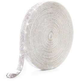 Self Adhesive Crystal Rhinestone Ribbon Rhinestone Strips, 9 Yards DIY Diamond Bling Ribbon Stickers Rhinestone Tape Roll for Crafts Phone Car Decorations(Colorful, 0.51 Inch)