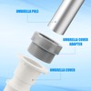 2pcs Pool Umbrella Pole Sleeve Stabilizer, Threaded Cone Wedge Plug